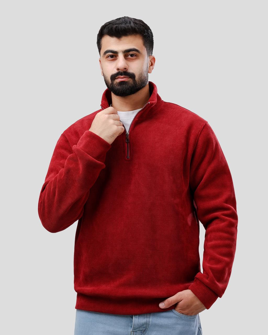 Velvet Quarter Zipper