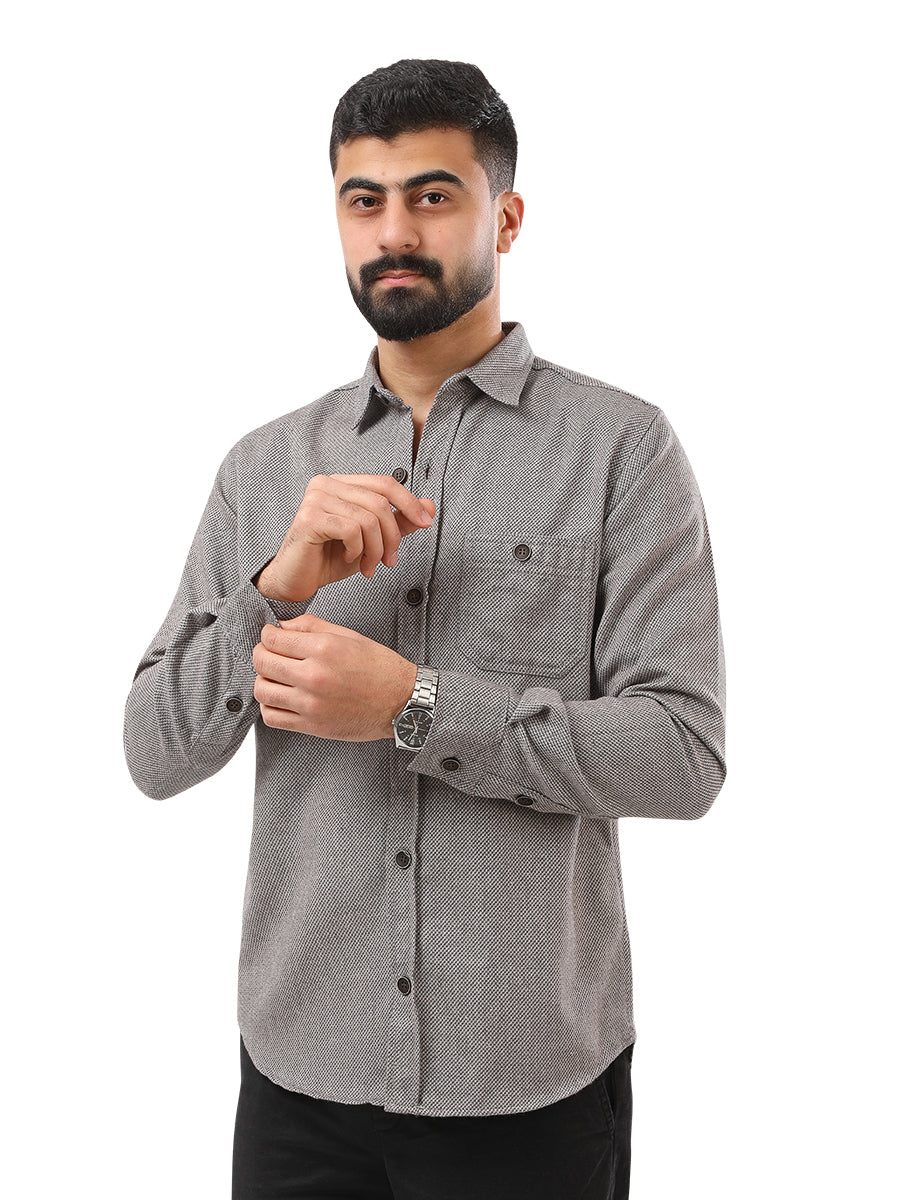 DOTTED WOOL SHIRT