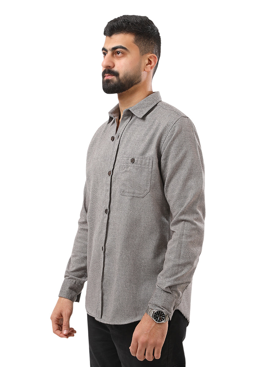 DOTTED WOOL SHIRT