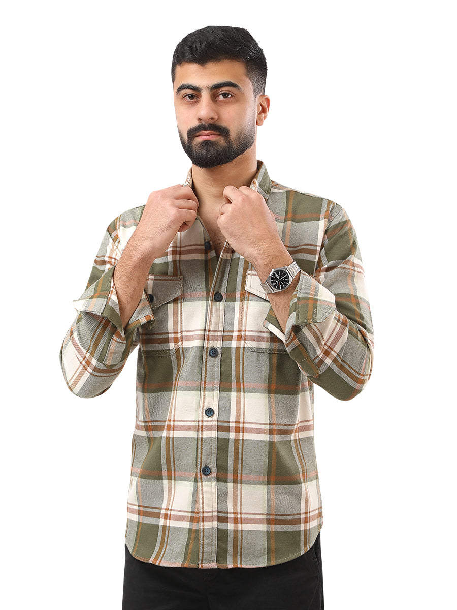 CHECKED WOOL SHIRT