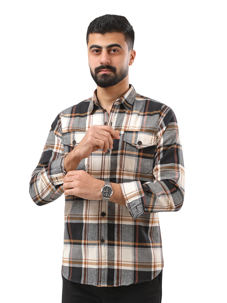 CHECKED WOOL SHIRT