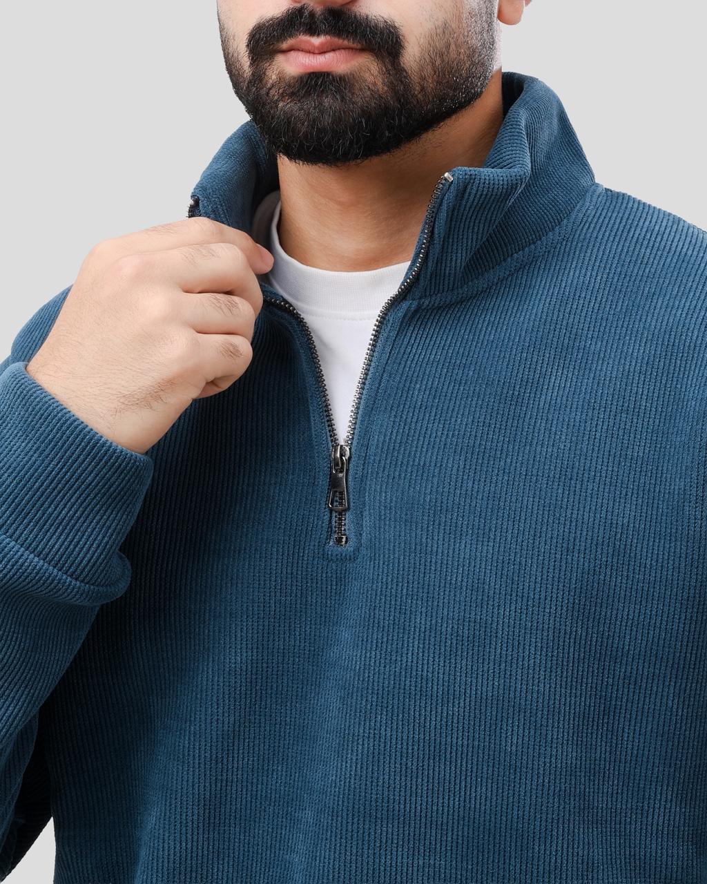 Velvet Quarter Zipper