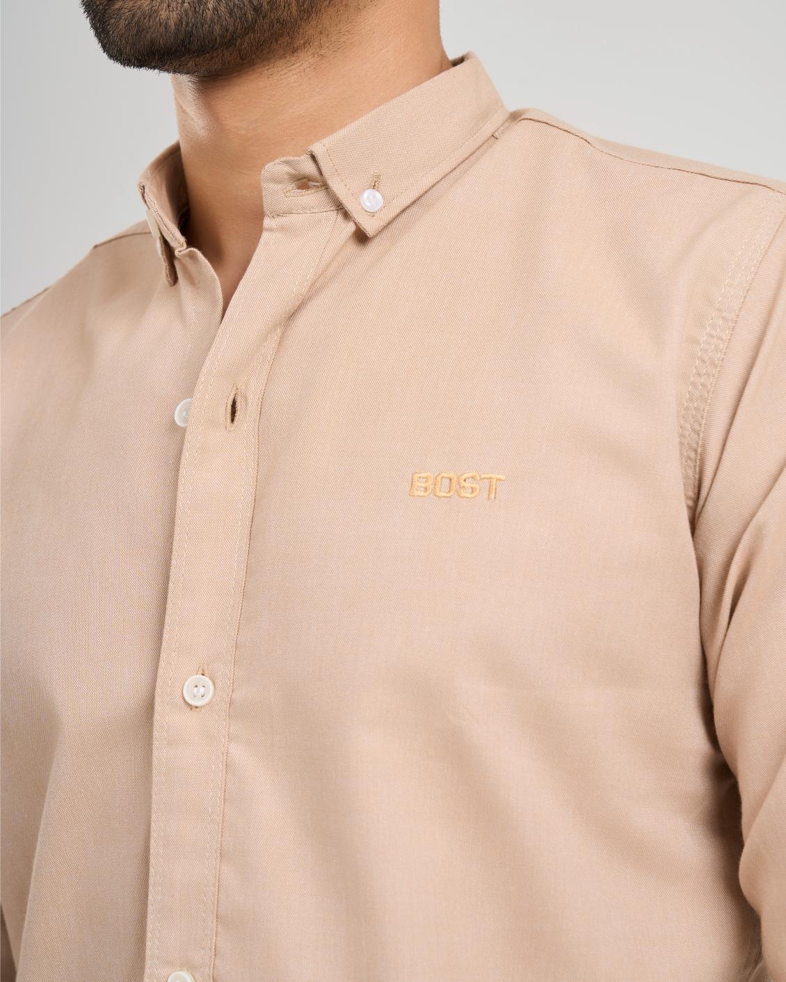 Basic Beige Oxford Shirt