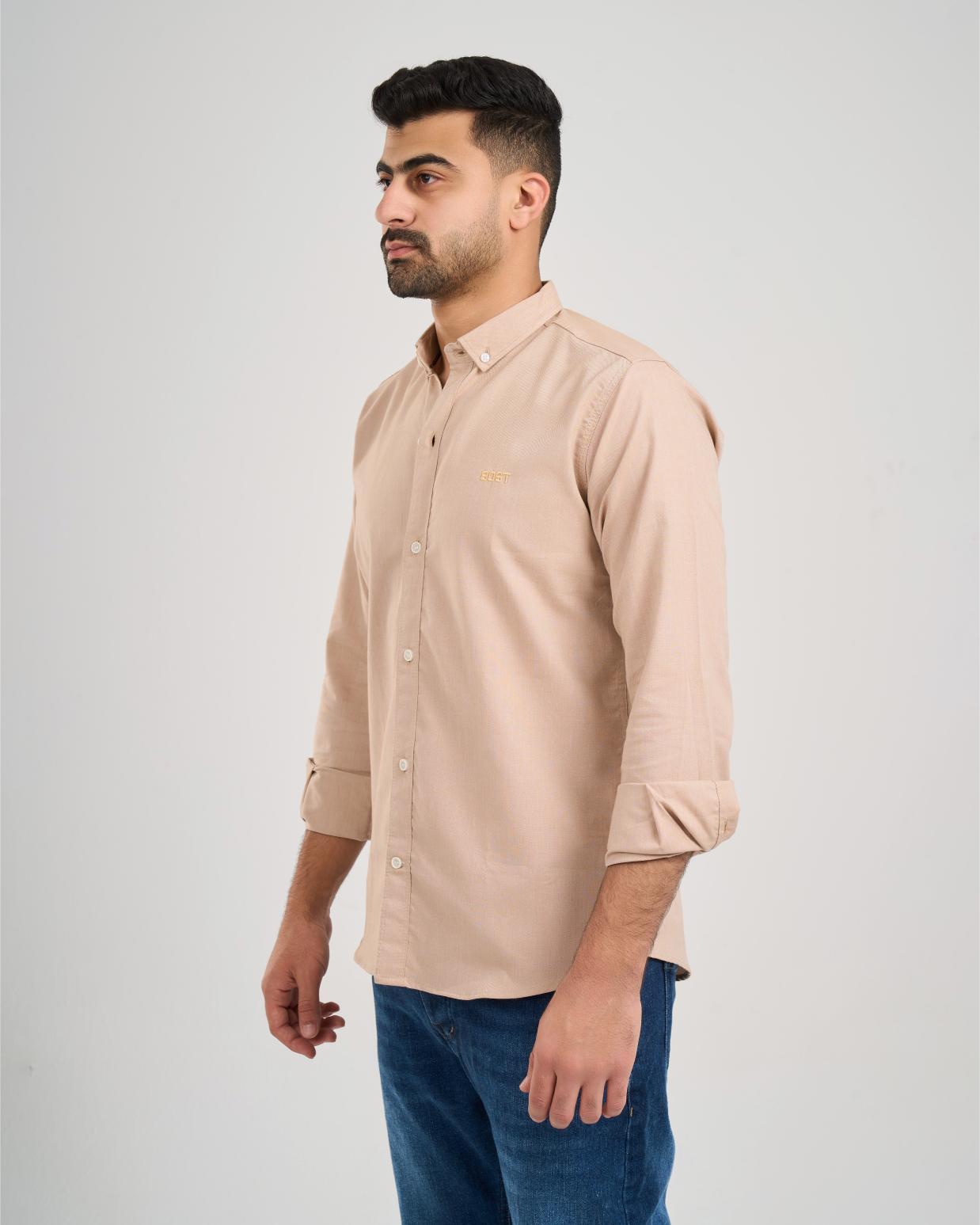 Basic Beige Oxford Shirt