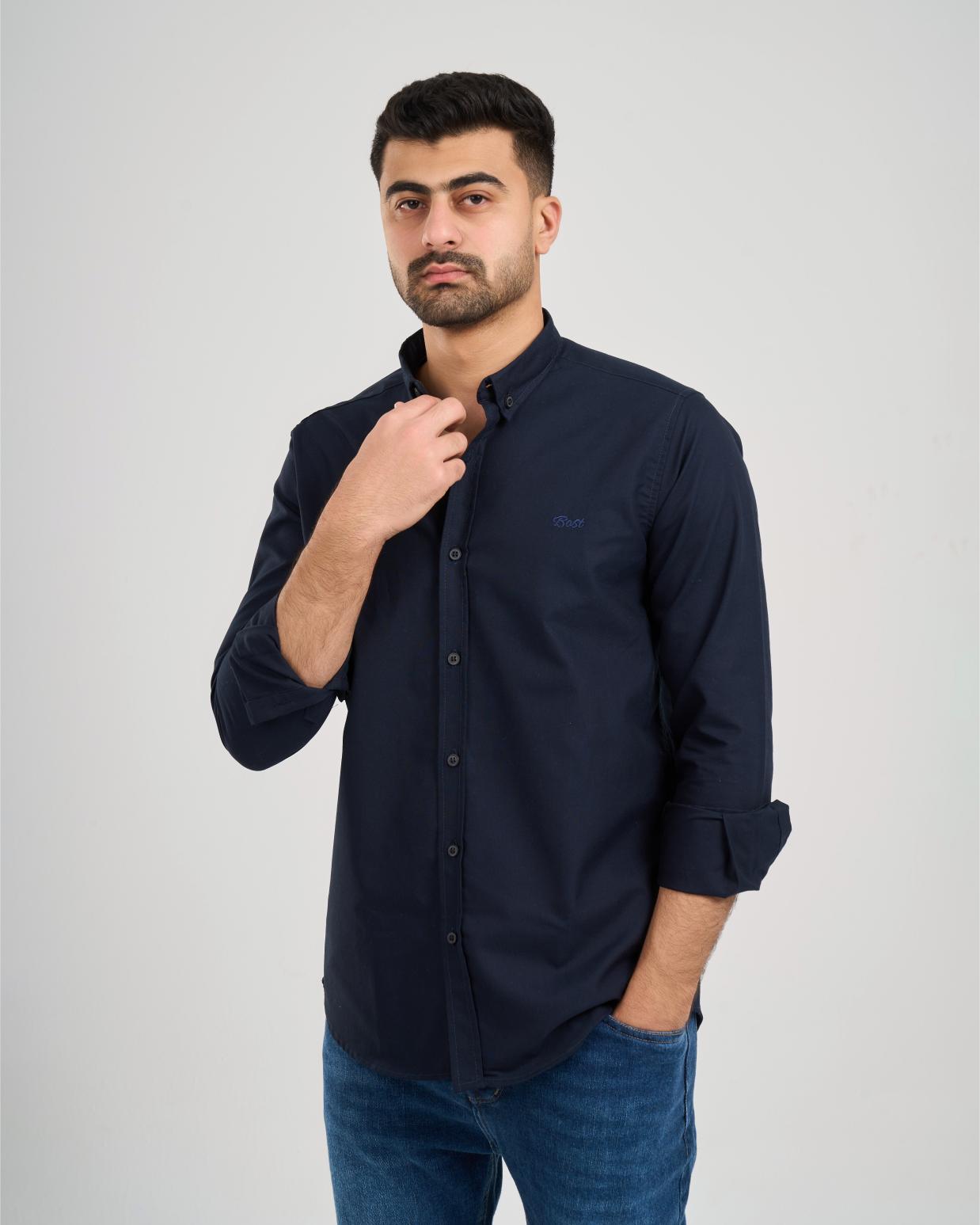 Basic Navy Oxford Shirt