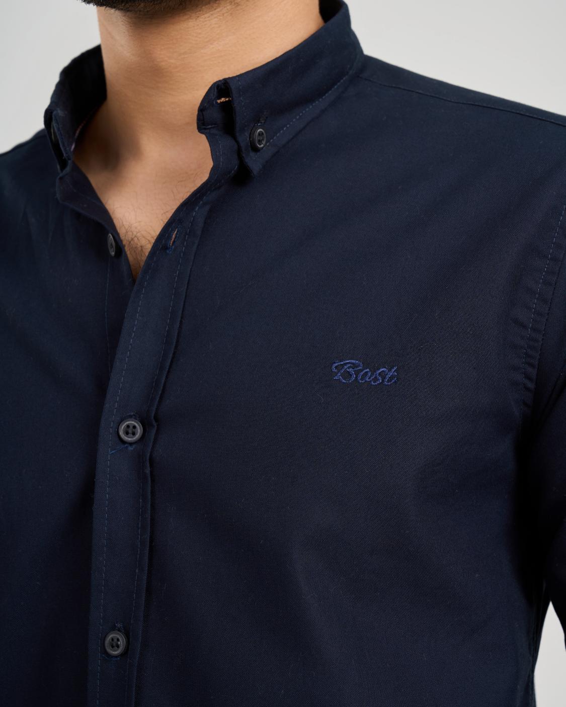 Basic Navy Oxford Shirt