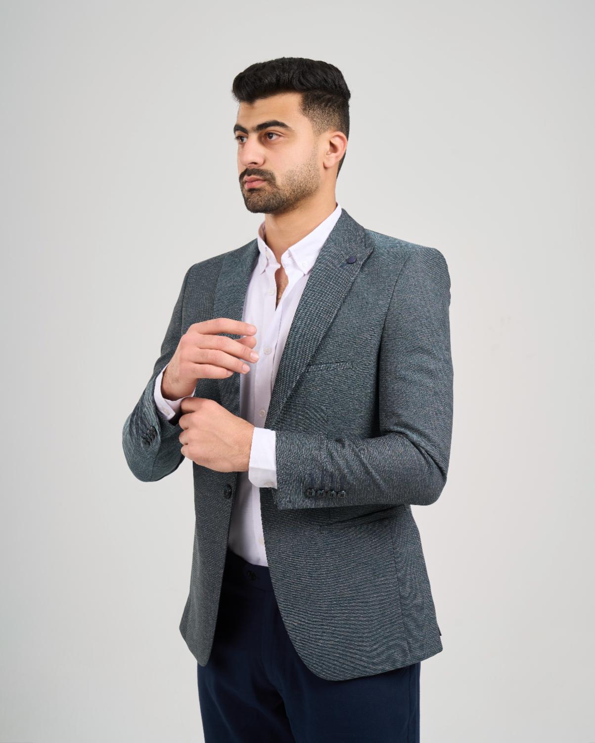 COTTON DARK GREEN BLAZER