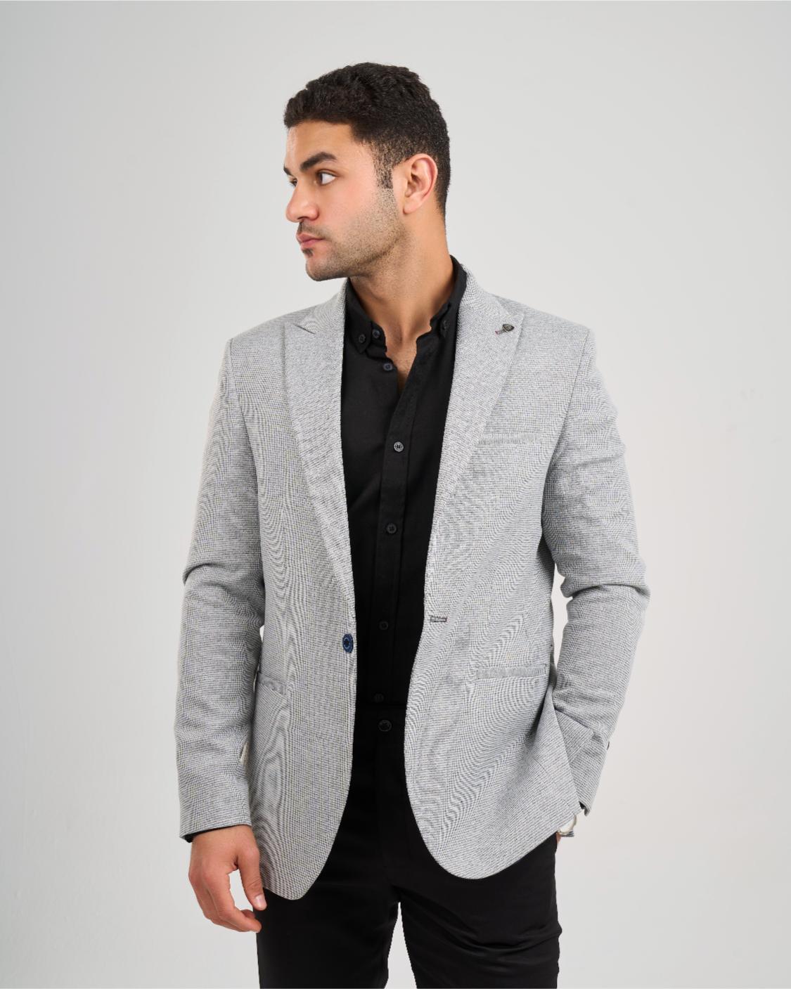 COTTON SILVER BLAZER