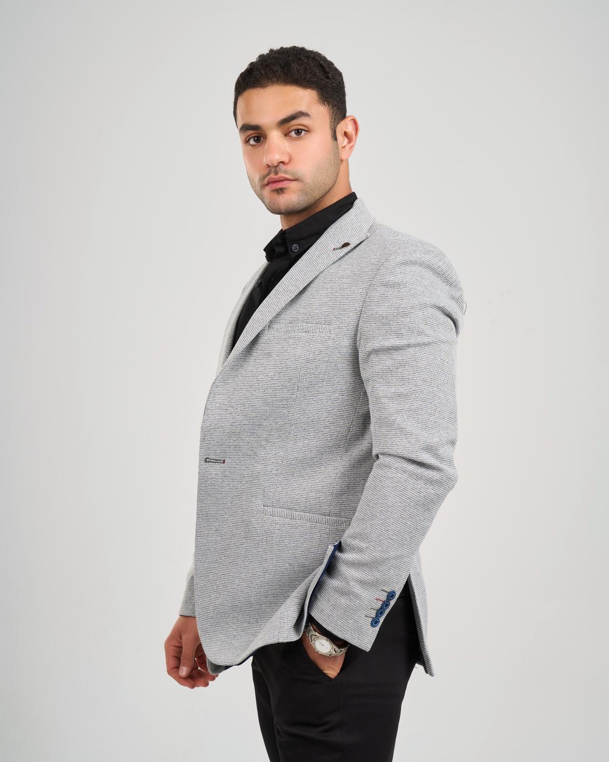 COTTON SILVER BLAZER
