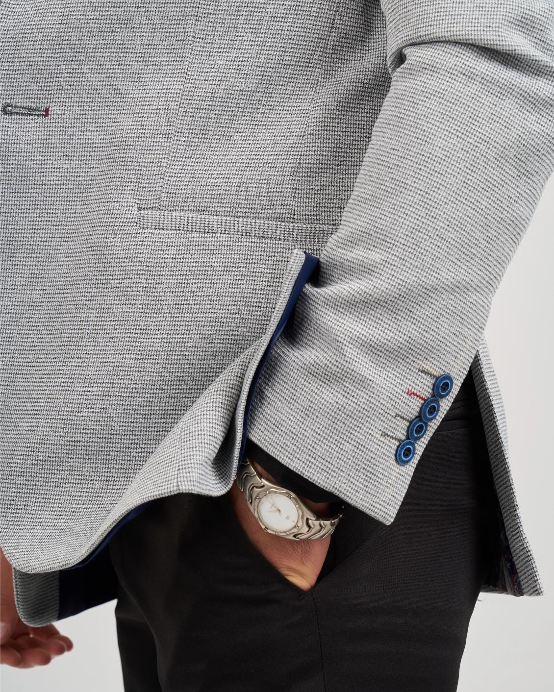 COTTON SILVER BLAZER