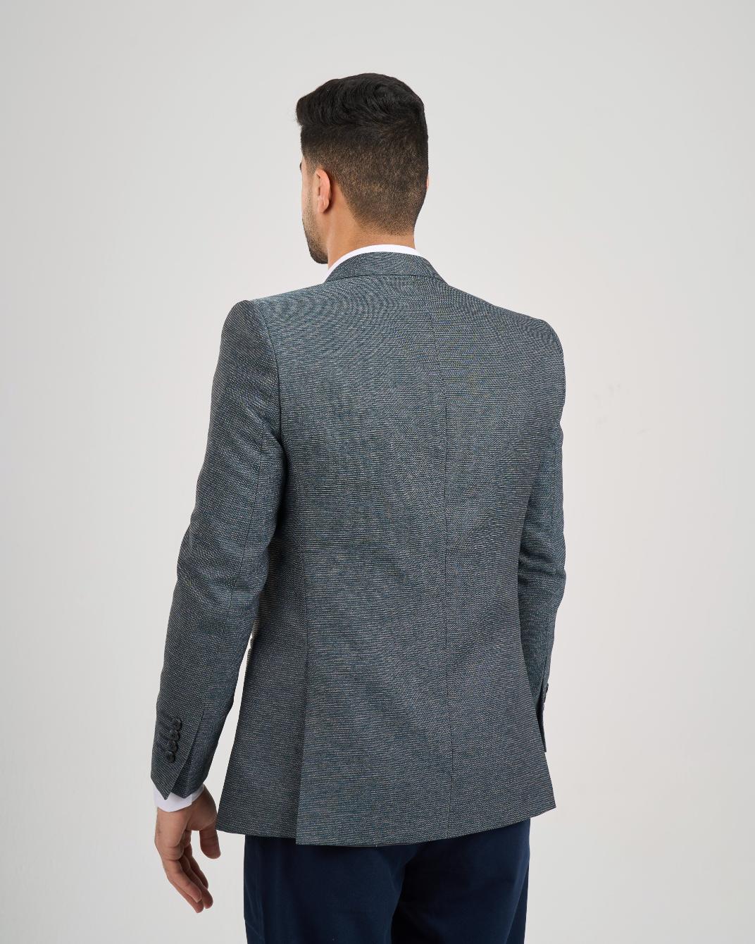COTTON DARK GREEN BLAZER