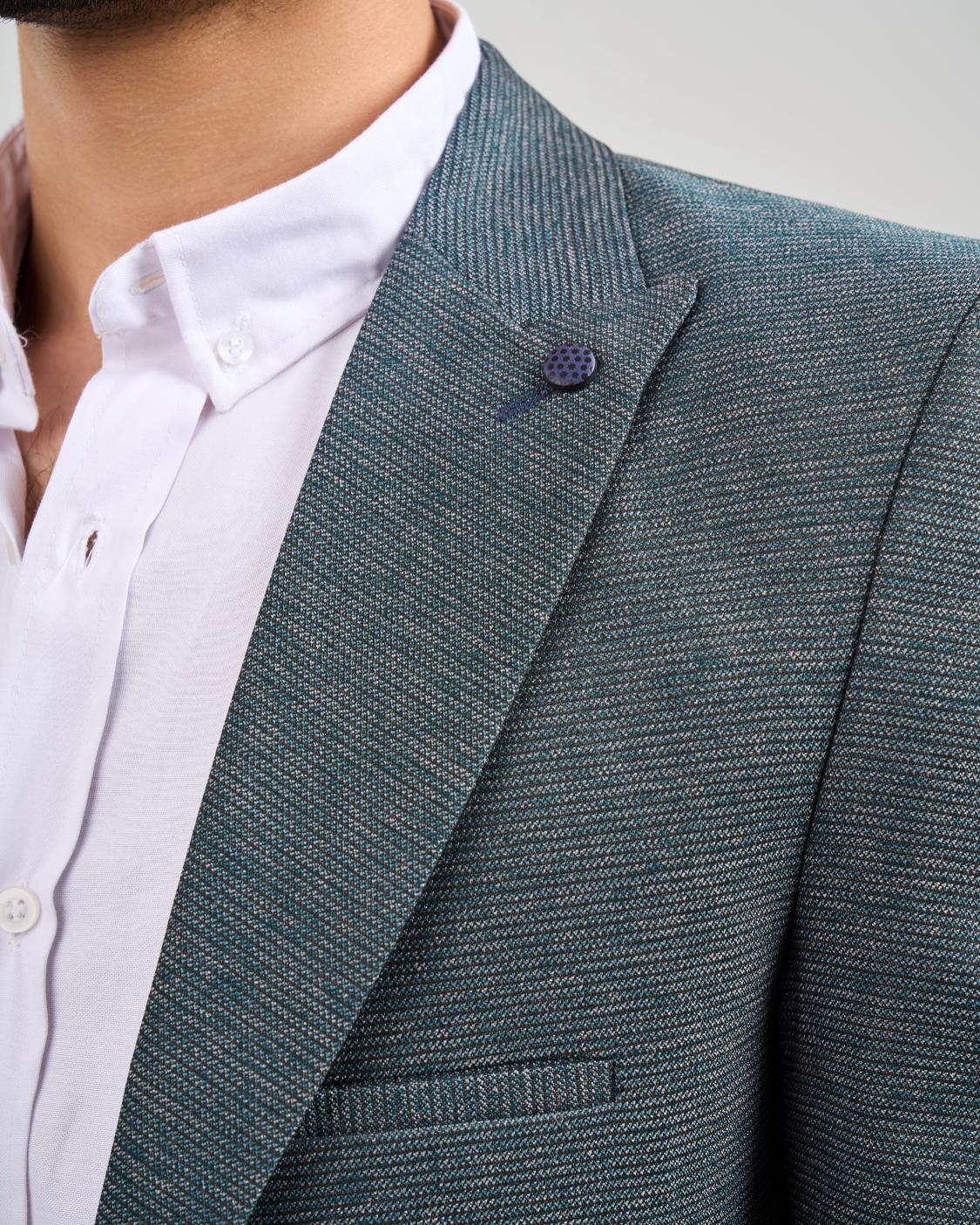 COTTON DARK GREEN BLAZER