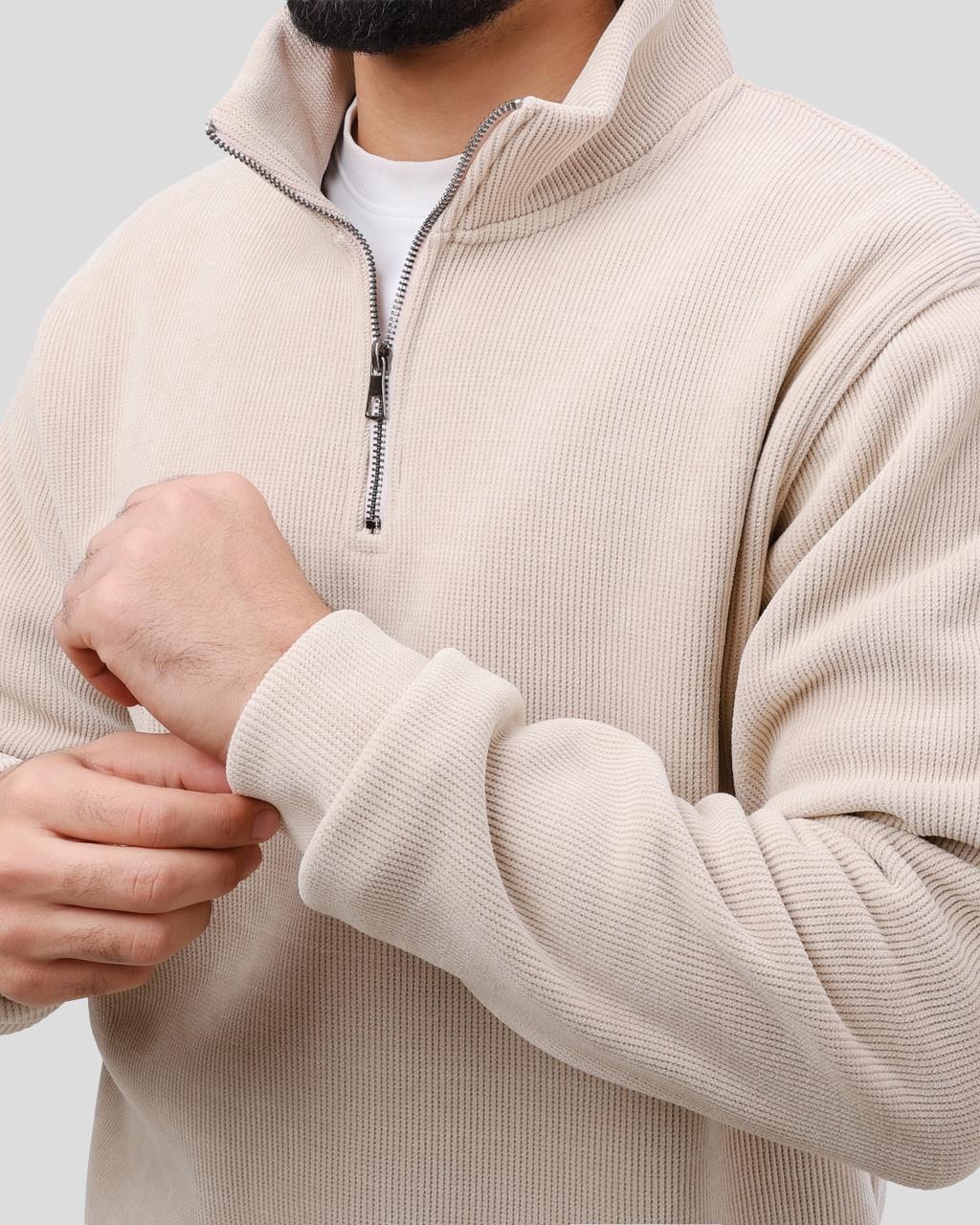 Velvet Quarter Zipper